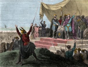 Les Serments de Strasbourg entre Louis le Germanique