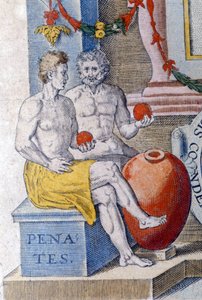 Les Pénates. (dieux domestiques protégeant la ville ou la maison).
