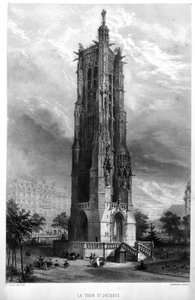 La tour Saint-Jacques à Paris au XIXe siècle. - Unknown artist