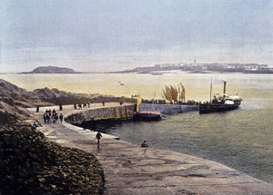 La baie de Saint-Malo depuis Dinard - dans « France. Aquarelles Souvenirs de voyage », sd. 19ème siècle