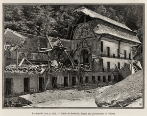 La chapelle détruite par le débordement de l