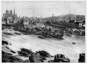 La construction du Pont Neuf à Paris passant par la place du Vert-Galant à la pointe de l