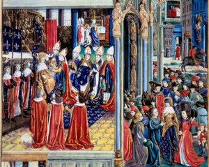 Le couronnement du roi Saint Louis (Louis IX) (1214-1270) le 29/11/1226 à la cathédrale de Reims