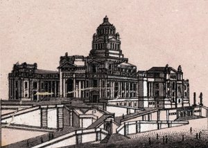 Le palais de justice à Bruxelles en Belgique dans « Le Monde Illustré 168 vues » Non daté (fin XIXe siècle)