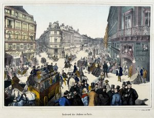 La foule sur le boulevard des Italiens - Unknown artist