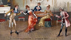 La leçon de danse à la fin du 18e siècle
