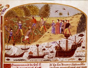 La flotte du roi Alexandre le Grand Miniature tirée du « Livre des Faits d
