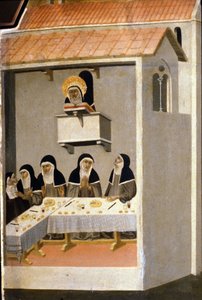 Les bonnes sœurs mangent du poisson. 13ème siècle