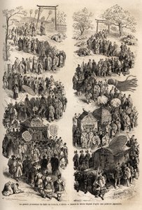 La grande procession du Mikado (Empereur du Japon), au dairi, l