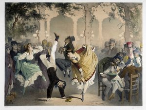 La grille à Bullier, vers 1860