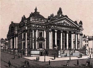 La nouvelle bourse à Bruxelles en Belgique dans « Le Monde Illustré 168 vues» Non daté (fin du XIXe siècle)