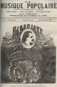 La prison de Saint Jean-Baptiste - décor du 3e acte de « Hérodiade », opéra en quatre actes et sept tableaux de Jules Massenet, sur un livret de Paul Milliet et Henri Grémont - gravure dans « La musique populaire » journal hebdomadaire illustré - 1882 - Unknown artist