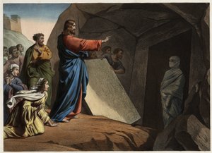 La résurrection de Lazare. Gravure anonyme du milieu du 19ème siècle - Unknown artist