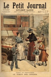 Le temps des cerises, marchand ambulant dans les rues de Paris