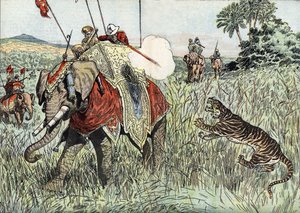 Le voyage du prince de Galles (alors Édouard VIII puis duc de Windsor) (1894-1972), vers les Indes britanniques, représenté ici lors d