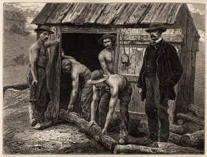 Les travailleurs du bois de la mine de Montchanin