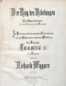 Page de titre de la partition musicale de Der Ring des Nibelungen par Wagner - Unknown artist