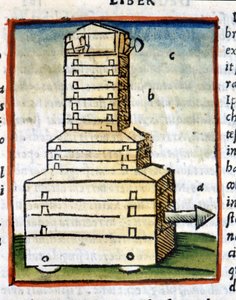 Tortue, char - dans « De architectura » par Vitruve de 1630
