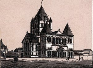 Église de la Trinité à New York, États-Unis dans « Le Monde Illustré 168 vues» Non daté (fin du XIXe siècle) - Unknown artist