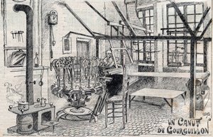 Un canut du Gourguillon (Lyon) en 1893 - gravure dans « Le Progrès illustré » de 1895 - Unknown artist