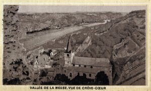 Vallée de la Meuse : vue de Crève-Cœur (Crève-Cœur ou Crèvecoeur), Wallonie, Belgique. Chromolithographie de la fin du 19ème siècle - Unknown artist