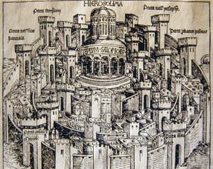 Vue de Jérusalem au Moyen Âge - Unknown artist