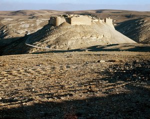 Vue de Karac el Chobac, château croisé du côté est de l