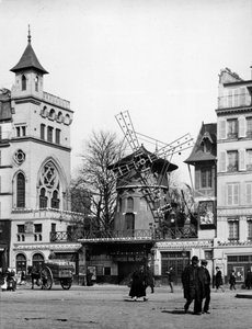 Vue de Paris : Le Moulin Rouge, Quartier Montmartre