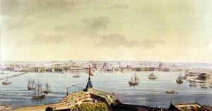 Vue de Saint-Pétersbourg - dans Le costume ancien et moderne par J. Ferrario, éd. Milan
