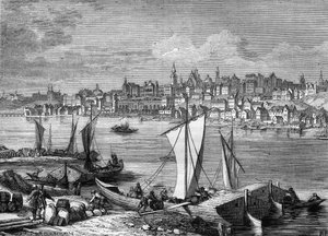 Vue de la ville de Varsovie en Pologne en 1812.