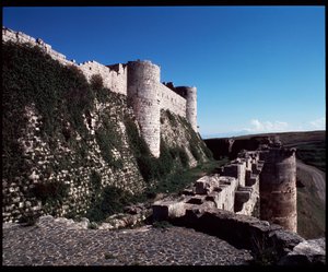 Vue du Krak des Chevaliers, château croisé, vers 1100