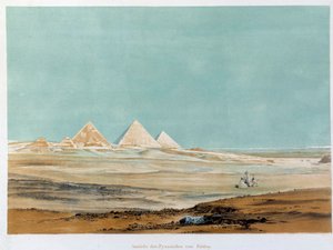 Vue des pyramides de Gizeh, Égypte - Unknown artist