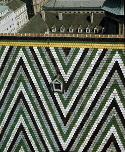 Vue du toit en tuiles vernissées de la cathédrale - Unknown artist