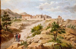 Vue de la maison du patriote italien et héros du Risorgimento Giuseppe Garibaldi (1807-1882) à Caprera (Sardaigne) - Unknown artist