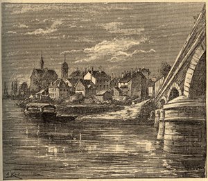 Vouziers - Ardennes - France - gravure dans « PATRIE » - DESCRIPTION PICTURESQUE DE LA FRANCE EN 6 VOLUMES PAR LUCIEN HUARD - fin 19ème siècle