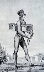 Costume de guerre du 19e siècle. Gravure du 19e siècle.