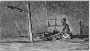 Tissage en Inde : Le métier du tisserand.