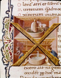 Travaux dans un moulin à huile (miniature)