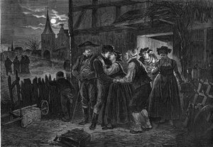 Jeunes Alsaciens émigrés pour échapper au service militaire prussien. - Unknown artist