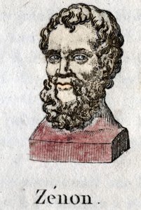 Zénon de Cition (v. 335 - v. 264 av. J.-C.), philosophe grec. Gravure de 1822. - Unknown artist