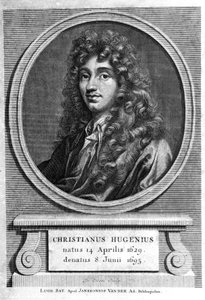 Portrait de Christiaan Huygens, physicien et mathématicien néerlandais (1629-1695). Gravure du 19ème siècle