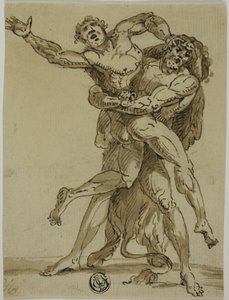 Hercule et Antée - Unknown Italian