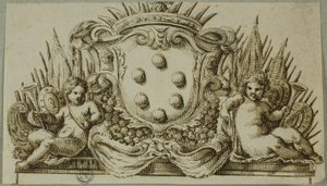 Armoiries des Médicis flanquées de Putti - Unknown Italian