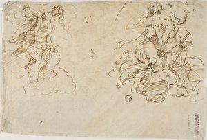 Deux figures dans les nuages - Unknown Italian