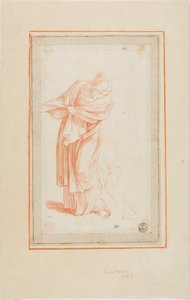 Femme et chien - Unknown Italian