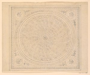 Dessin, conception du plafond, 1815-22 - Unknown artistUnknown artist