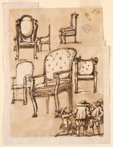 Dessin, chaises, 1780-1790 - Unknown artistUnknown artist