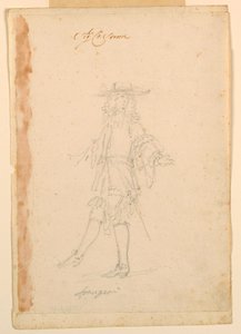 Dessin, création de costumes : Un Français pour un ballet, vers 1790 - Unknown artistUnknown artist