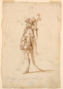 Dessin, création de costumes : Page pour un ballet, vers 1720 - Unknown artistUnknown artist