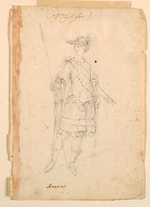 Dessin, création de costumes : Amérique pour un ballet, vers 1720 - Unknown artistUnknown artist